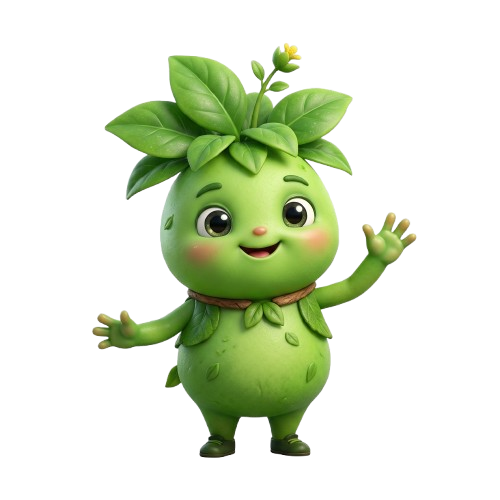 Cute plant mascot
