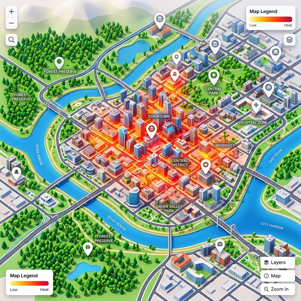 Interactive map preview